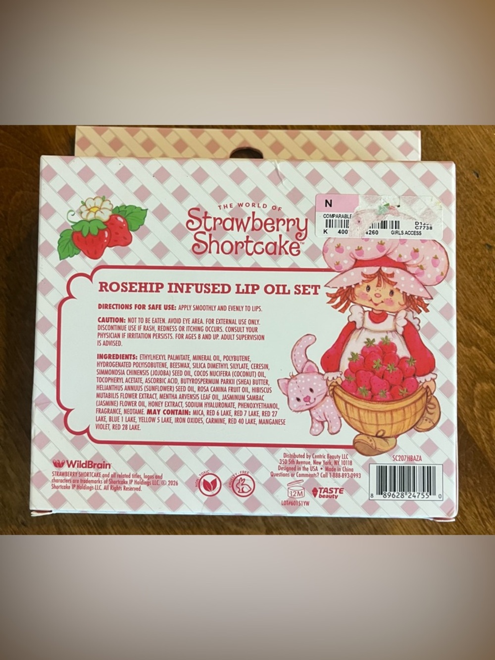 Strawberry Shortcake Rosehip Infused Lip Oil Set - New In Box - Picture 2 of 2
